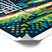 Poster Art Pixel de Disk Golf (Coin)