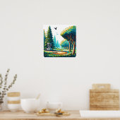 Poster Art Pixel de Disk Golf (Cuisine)