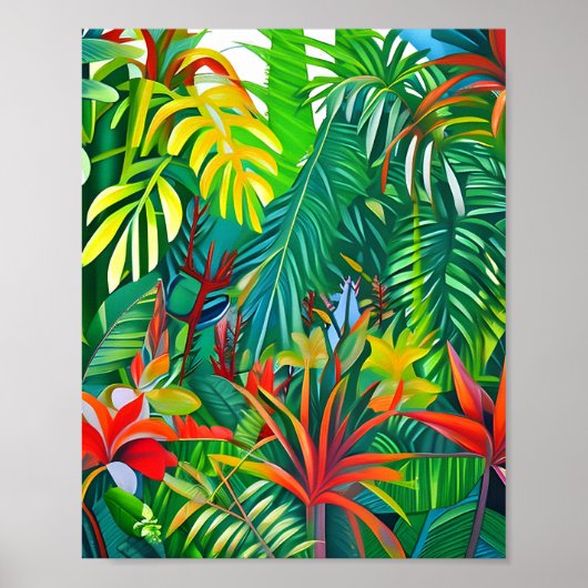 Poster Art plante tropical (Devant)