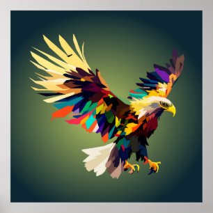 Poster art pop aigle volant