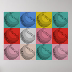 Poster Art pop baseball