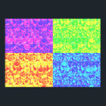 Poster Art pop bulles arc-en-ciel<br><div class="desc">Motif bulles en couleurs arc-en-ciel dans le style pop art</div>