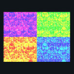 Poster Art pop bulles arc-en-ciel<br><div class="desc">Motif bulles en couleurs arc-en-ciel style pop art</div>