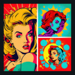 Poster Art pop coloré Art rétro Femmes Art<br><div class="desc">Art pop coloré Art rétro Femmes Art</div>