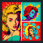 Poster Art pop coloré Art rétro Femmes Art<br><div class="desc">Art pop coloré Art rétro Femmes Art</div>