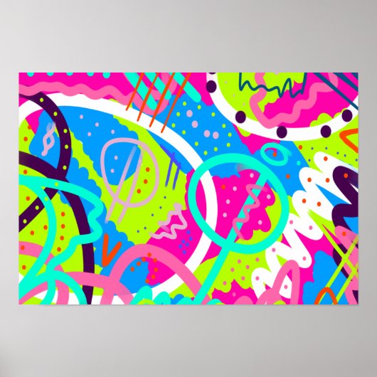 Poster Art Pop Coloré Fantaisiste (Devant)