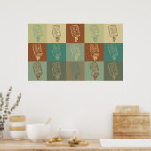 Poster Art pop de radiodiffusion (Cuisine)