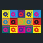 Poster Art pop des enregistrements<br><div class="desc">Records Pop Art. Si Records sont votre passe-temps,  votre profession ou votre obsession,  montrez-le avec de grands t-shirts,  tasses,  autocollants et plus encore. Ce sont aussi de grands cadeaux pour les autres fans de Records!</div>