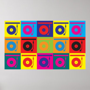 Poster Art pop des enregistrements