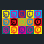 Poster Art pop ergothérapie<br><div class="desc">Ergothérapie Pop Art. Si ergothérapie est votre passe-temps, profession ou obsession, montrez-le avec de grands t-shirts, tasses, autocollants et bien plus encore. Ce sont aussi de grands cadeaux pour d'autres amateurs d'ergothérapie !</div>