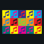 Poster Art pop musique<br><div class="desc">Musique Pop Art. Si la musique est votre passe-temps, votre profession ou votre obsession, montrez-la avec de grands t-shirts, tasses, autocollants et plus encore. Ce sont aussi de grands cadeaux pour les autres fans de musique !</div>