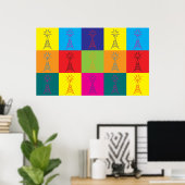 Poster Art pop radio amateur (Bureau à domicile)