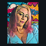 Poster Art pop rétro automatique<br><div class="desc">auto retrato en maladie pop art</div>
