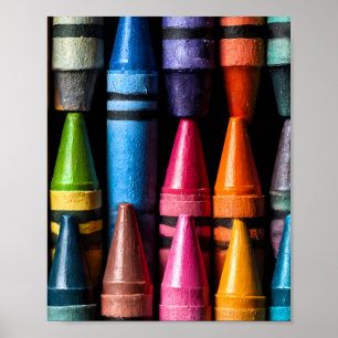 Poster Art Pop vibrant : Construction de couleur de crayo