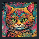Poster Art Pop vintage, Style Louis Wain, Beau Chat<br><div class="desc">Art Pop vintage,  Style Louis Wain,  Beau Chat</div>