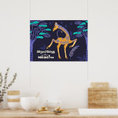 Poster Art populaire de la Giraffe magique (Cuisine)