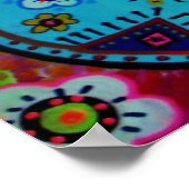 Poster Art populaire peinture de guitare mexicaine (Coin)