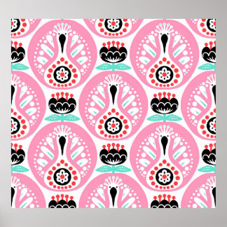 Poster Art populaire scandinave : Nordic Seamless.