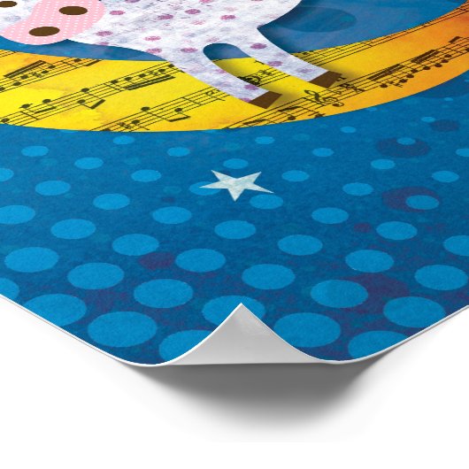 Poster Art populaire Vache a sauté par-dessus la lune Com (Coin)