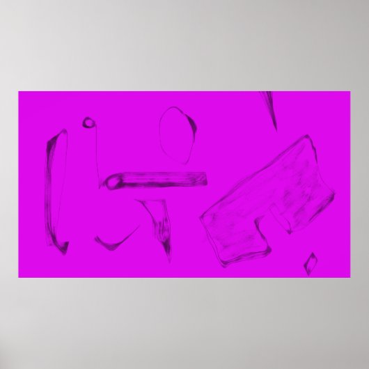 Poster Art Pot-pourri Abstraction Rose Minimalisme (Devant)