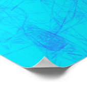 Poster Art Pot-pourri Bleu Aqua Minimal Art Abstrait (Coin)