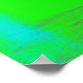 Poster Art Pot-pourri Minimalisme Vert Abstrait (Coin)