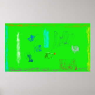 Poster Art Pot-pourri Minimalisme Vert Abstrait