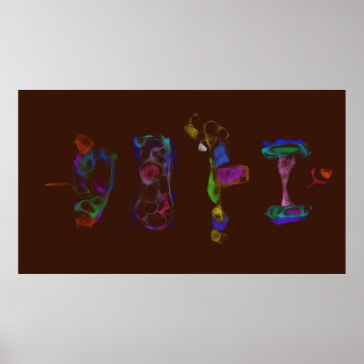 Poster Art Potpourri  Dark Brown Minimalist Abstract (Devant)