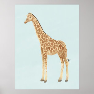 Poster Art pour la nurserie de girafe