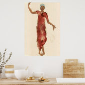 Poster Art raffiné ~ Rodin's Cambodia Dancer c1906 (Cuisine)