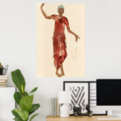 Poster Art raffiné ~ Rodin's Cambodia Dancer c1906 (Bureau à domicile)