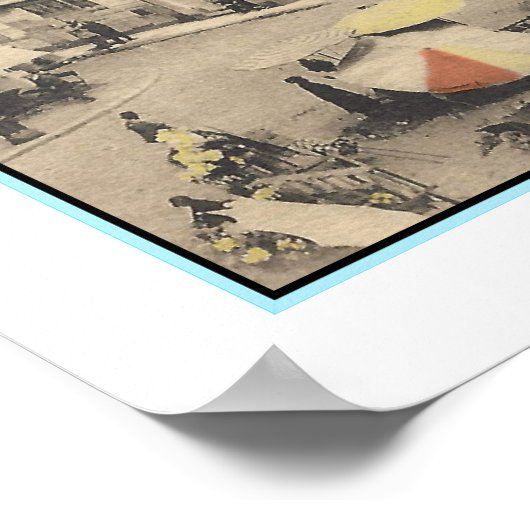 Poster ART Recyclé : 1900 BRUXELLES BELGIQUE POSTCARD (Coin)