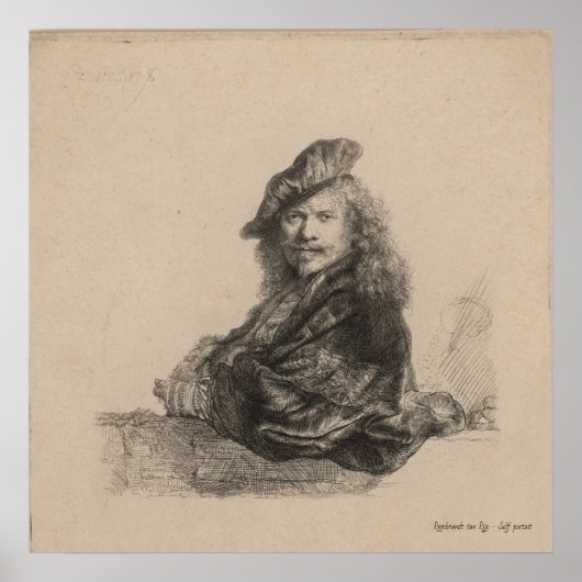 POSTER ART - REMBRANDT VAN RIJN - AUTO-PORTRAIT (Devant)