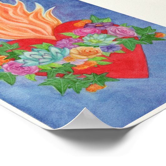 Poster Art Sacré-Coeur Imprimer Convient pour encadrer Mi (Coin)