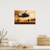 Poster Art scène d'action militaire (Cuisine)