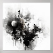 Poster Art simple noir et blanc (Devant)