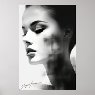 Poster Art simple noir et blanc