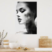 Poster Art simple noir et blanc (Cuisine)