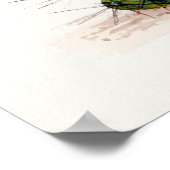Poster Art Sketch Cactus Fleur Jaune (Coin)