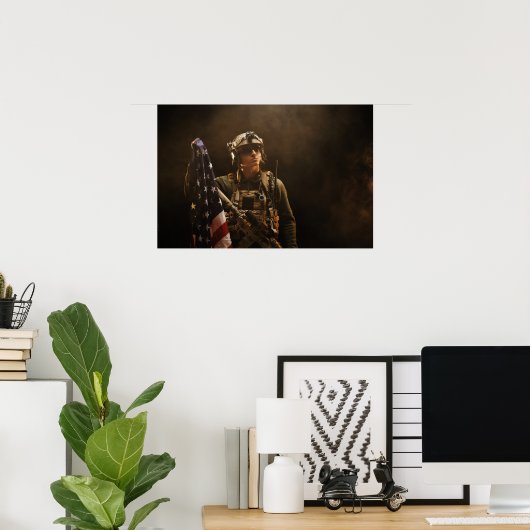 Poster Art Soldat militaire (Bureau à domicile)
