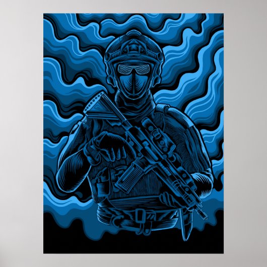 Poster Art Soldat militaire (Devant)
