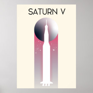 Poster Art spatial Apollo Saturn V