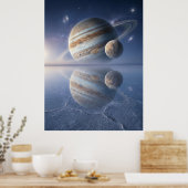 Poster Art spatial de réflexion de Jupiter (Cuisine)