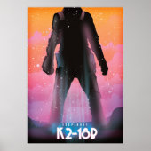 Poster Art spatial exoplanète K2-18b (Devant)