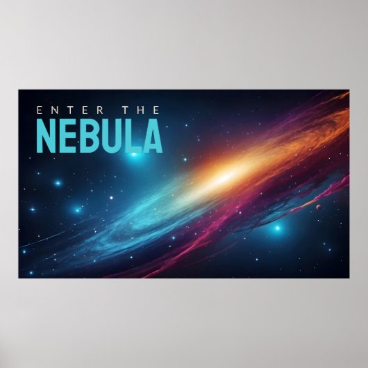 Poster Art spatial néon de supernova cosmique épique (Devant)