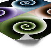 Poster Art spiral à quatre couleurs (Coin)