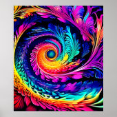Poster Art Spiral Psychédélique Coloré (Devant)