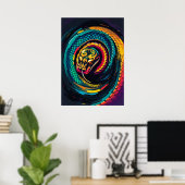 Poster Art Spirale du Serpent Enroulé (Bureau à domicile)