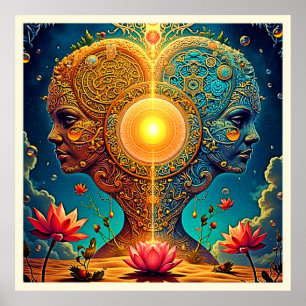 Poster Art spirituel éveil