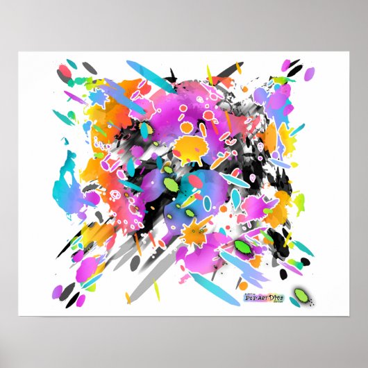 POSTER ART SPLATTER PUNK GRUNGE (Devant)
